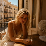 Laura en su apartamento